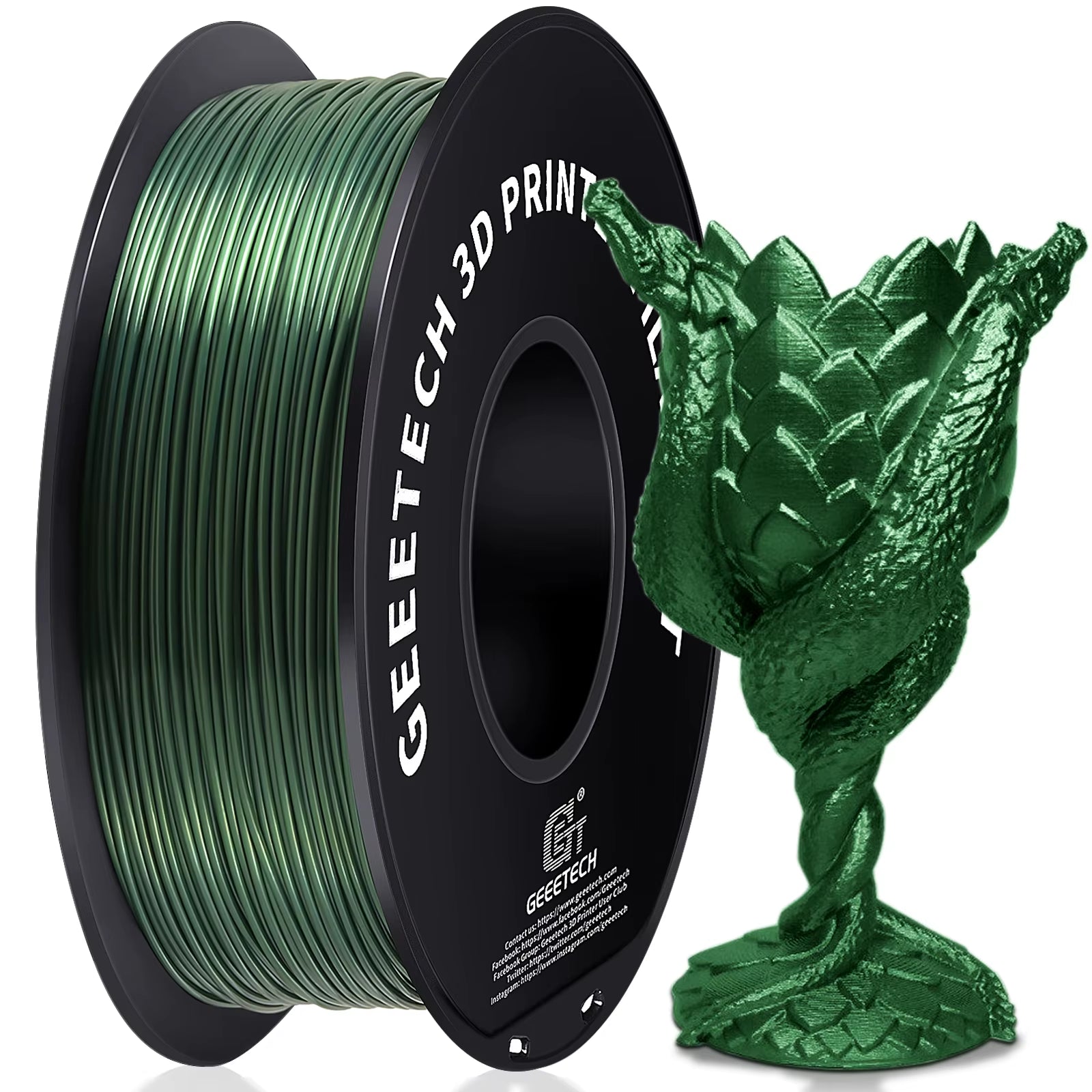 3D Silk PLA Filament 1Kg1.75Mm Spool Wire for 3D Printer Material,Safety, Vacuum Packaging, Special Color, Bubble Free