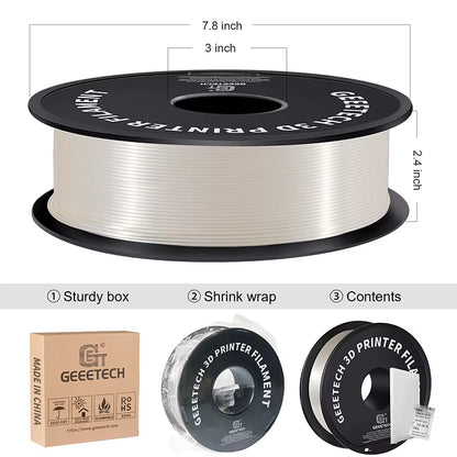 3D Silk PLA Filament 1Kg1.75Mm Spool Wire for 3D Printer Material,Safety, Vacuum Packaging, Special Color, Bubble Free